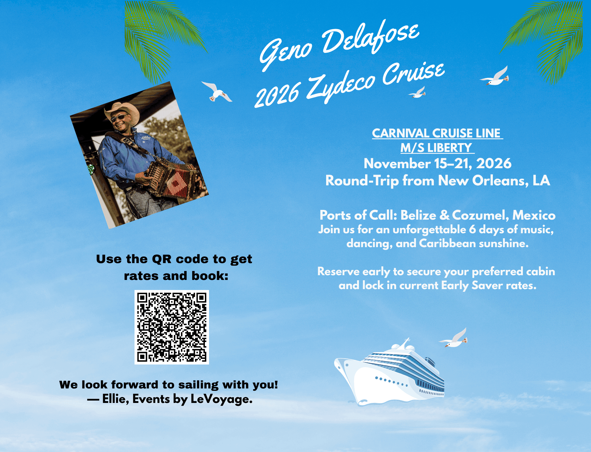 Geno Delafose Zydeco Cruise 2026